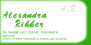 alexandra rikker business card